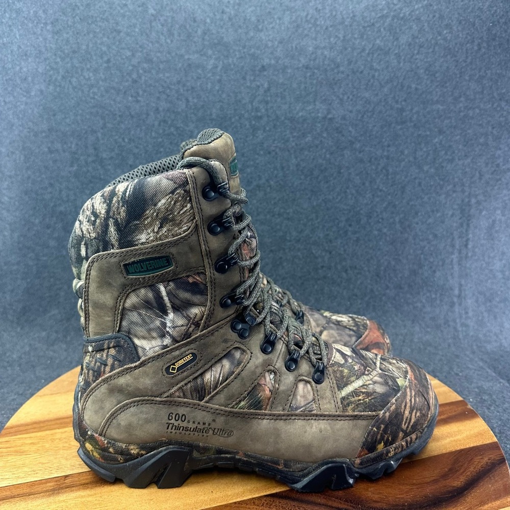 Wolverine Men's leather Boots 600g Insulated Waterproof Camo Sz 9EW Coyote XTR